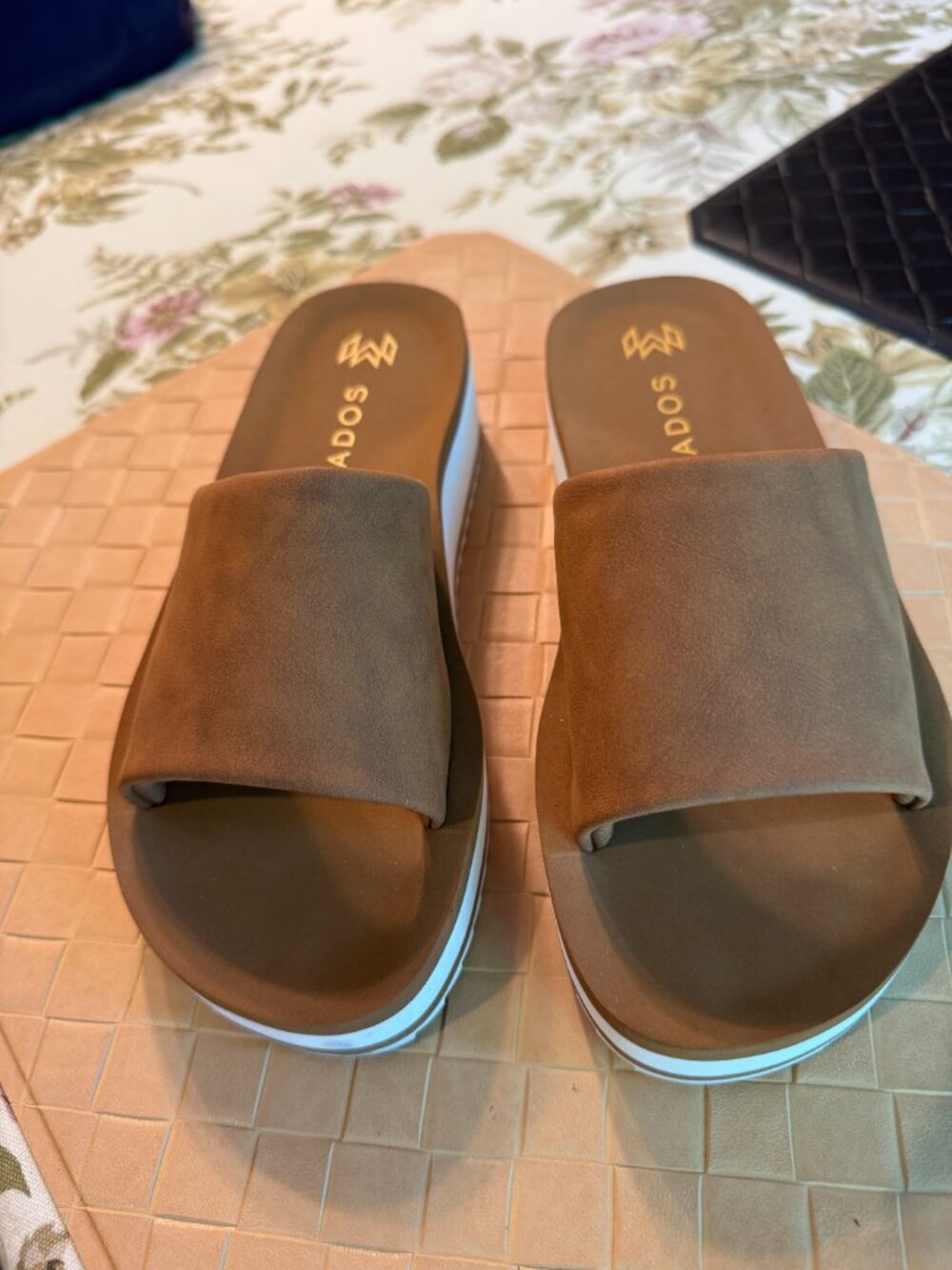 Women's Malvados Gwen Platform Slide Sandals Brown/Dusk 8 - Picture 8 of 8